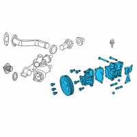 OEM 2013 Dodge Journey Engine Cooling Water Pump Diagram - 5047138AC