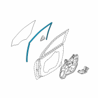OEM 2013 Kia Sorento Run Assembly-Front Door Window Diagram - 825401U000