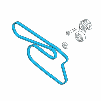 OEM 2012 BMW X3 Ribbed V-Belt Diagram - 11-28-7-628-658