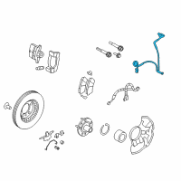 OEM 2012 Lincoln MKZ Front Speed Sensor Diagram - AE5Z-2C204-C