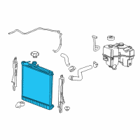 OEM 2010 Hummer H3T Radiator Assembly Diagram - 25964053