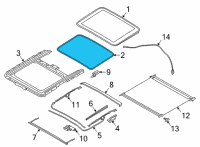 OEM BMW M4 SEAL GLASS SLIDE-TILT ROOF P Diagram - 54-10-5-A26-175