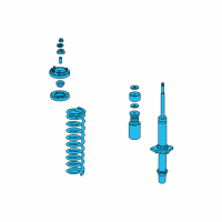 OEM 2003 Acura CL Shock Absorber Assembly, Right Front Diagram - 51601-S3M-A03