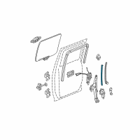 OEM 2007 GMC Canyon Weatherstrip-Rear Side Door Window Diagram - 15188255