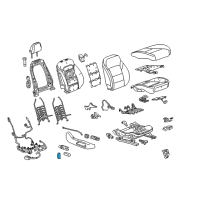 OEM 2022 Chevrolet Traverse Seat Switch Knob Diagram - 23479407