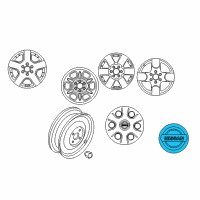 OEM 2013 Nissan Frontier Disc Wheel Ornament Diagram - 40342-9BE0A