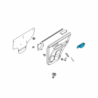 OEM 2007 Kia Sorento Rear Power Window Sub Left Switch Assembly Diagram - 935803E050CY