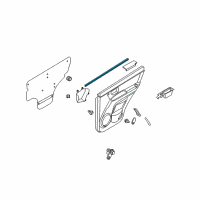 OEM 2006 Kia Sorento WEATHERSTRIP-Rear Door Belt Inside Diagram - 833313E000