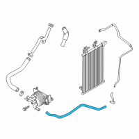 OEM Nissan Titan XD Hose - Auto Transmission Oil Cooler Diagram - 21633-9FV1B