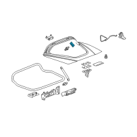 OEM 2001 Chevrolet Corvette Lift Cylinder Bracket Diagram - 15251343