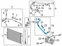 OEM Chevrolet Bolt EUV A/C Liquid Line Hoses Diagram - 42476145