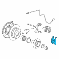 OEM 1990 BMW 735iL Disc Brake Pad Set Rear Diagram - 34-21-1-162-536