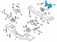 OEM Ford Transit-150 BRACKET - TRANSM. EXTENSION HO Diagram - LK4Z-7A033-B