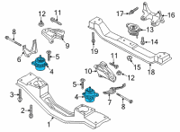 OEM 2017 Ford Transit-150 Mount Diagram - CK4Z-6096-D