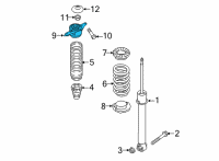 OEM 2022 Hyundai Tucson BRACKET-SHOCK ABSORBER MTG Diagram - 55330-D7000