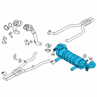 OEM 2018 BMW 540i Rear Exhaust Flap Muffler Diagram - 18-30-8-663-576