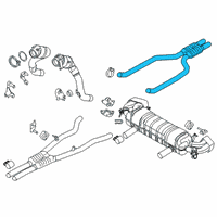 OEM 2018 BMW 540i Front Silencer Diagram - 18-30-8-663-574