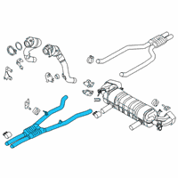 OEM 2019 BMW M550i xDrive Centre Muffler Diagram - 18-30-8-663-575