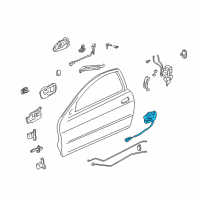 OEM 1999 Acura Integra Actuator, Left Front Door Lock Diagram - 72155-ST7-A11