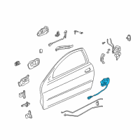 OEM 1995 Acura Integra Actuator, Left Front Door Lock Diagram - 72155-ST7-A11
