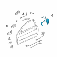 OEM 1997 Acura Integra Lock Assembly, Left Front Door Diagram - 72150-ST7-A02