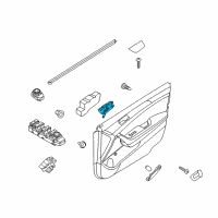 OEM Hyundai Sonata Interior Door Handle Assembly, Left Diagram - 82610-C2500-ZL5