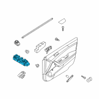 OEM Hyundai Power Window Main Switch Assembly Diagram - 93570-C1000