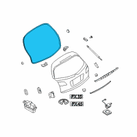 OEM 2006 Infiniti FX35 Weatherstrip-Back Door Diagram - 90830-CG000