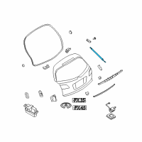 OEM 2005 Infiniti FX45 Stay Assembly - Back Door, RH Diagram - 90452-CM80A