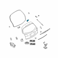 OEM 2003 Infiniti FX35 Hinge Assembly-Back Door RH Diagram - 90400-CG000