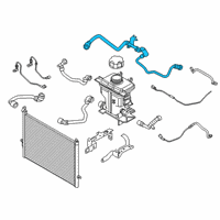 OEM 2018 BMW 530i Radiator Supply Cooling Pipe Hose Diagram - 17-12-8-602-678