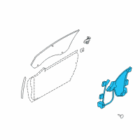 OEM 2008 Ford Mustang Regulator Assembly Diagram - 8R3Z-6323201-AA