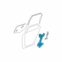 OEM 2009 Chrysler 300 Rear Door Window Regulator Diagram - 5065472AF