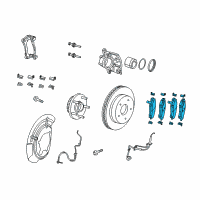 OEM 2010 Dodge Nitro Front Disc Brake Pad Kit Diagram - 68044866AC