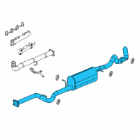 OEM 2003 GMC Sierra 3500 Muffler & Pipe Diagram - 15262865