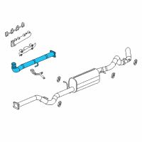 OEM 2004 GMC Sierra 2500 HD Oxidation Catalytic Converter Assembly Diagram - 15761128