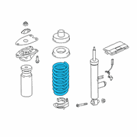 OEM 2017 BMW 330i xDrive Rear Coil Spring Diagram - 33-53-6-851-930