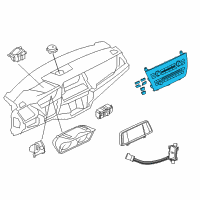 OEM BMW X5 Repair Kit, Radio And A/C Control Panel Diagram - 64-11-9-388-809