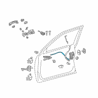 OEM 2018 Lexus LX570 Cable Assembly, Front Door Diagram - 69710-60050