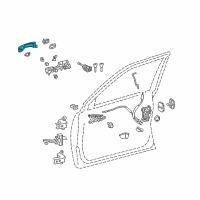 OEM 2020 Lexus GX460 Door Handle Assembly, Outside Diagram - 69210-60280-B1