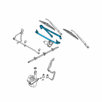 OEM 2007 Ford Escape Arm & Pivot Assembly Diagram - 6L8Z-17508-B