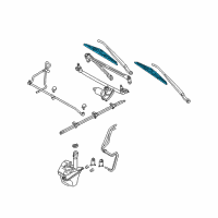 OEM 2006 Mercury Mariner Wiper Blade Diagram - 6L8Z-17528-BA