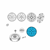OEM Kia Spectra Wheel-Disc, Aluminum Diagram - K9965S55540