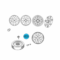 OEM Kia Spectra Emblem Center Cap Diagram - 0K2N137190