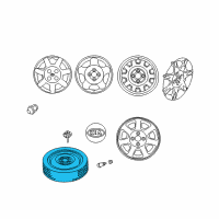 OEM 2000 Kia Sephia Wheel-Disc, Steel Diagram - K9965084050