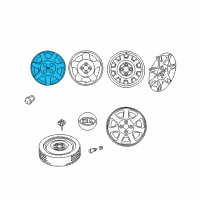 OEM Kia Spectra Wheel Cap Diagram - 0K2DJ37170