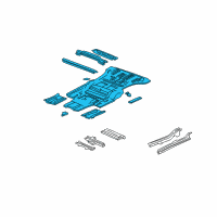 OEM Acura MDX Panel Sub, Floor Diagram - 65200-S3V-A11ZZ