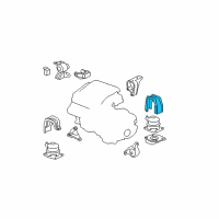 OEM Acura MDX Stopper Assembly, Rear Engine Mounting Diagram - 50815-STX-A01