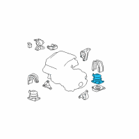 OEM Acura Rubber Assembly, Rear Engine Mounting Diagram - 50810-STX-A02