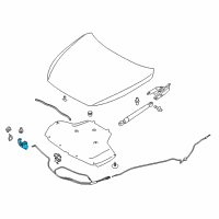 OEM 2017 Infiniti Q60 Hood Lock Assembly Diagram - 65601-4GA0C